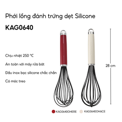 Phới lồng đánh trứng đầu Silicone KitchenAid Coreline KAG0640 nhiều màu