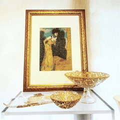 Chân bồng Arabesque Gold Leaf 25cm IVV 7408.2