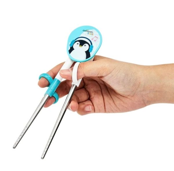 Đũa tập ăn dặm Cuitisan vòng xỏ ngón Silicon mềm mại (Màu Xanh) - EC10-303B