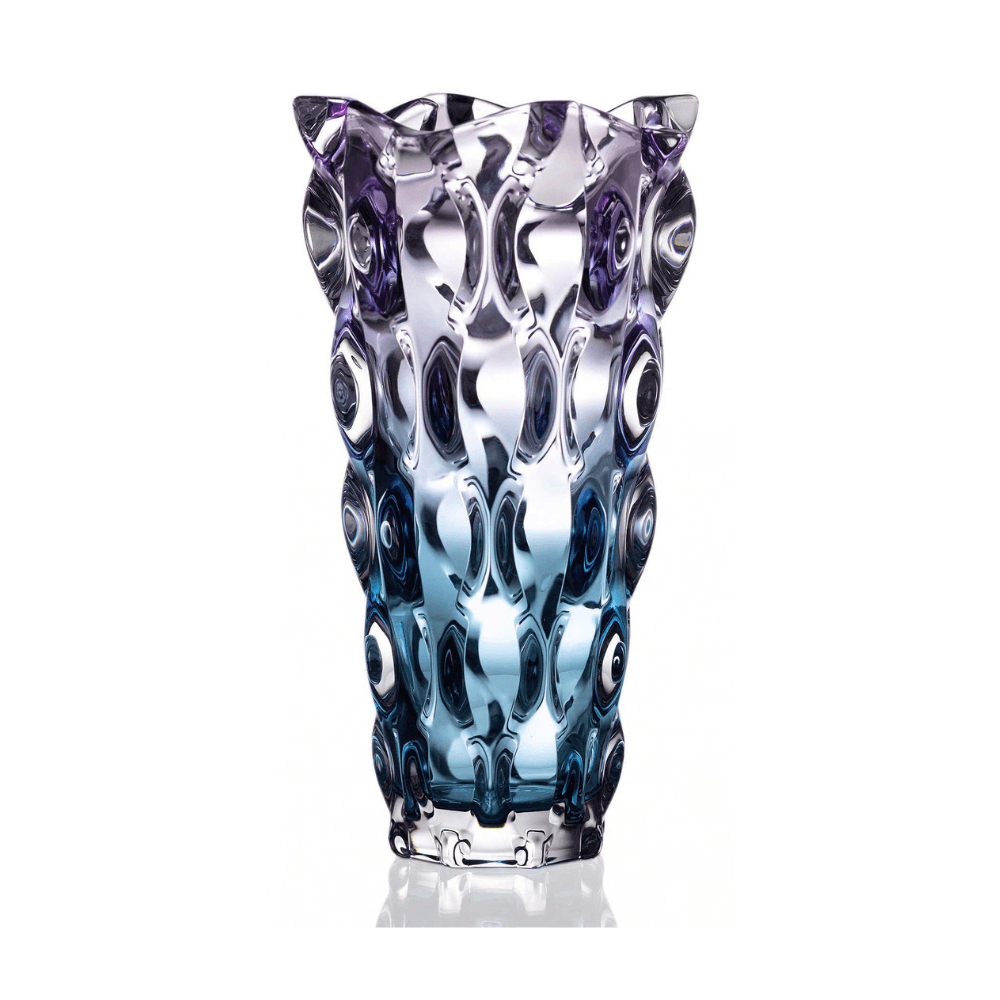 Bình hoa pha lê Bohemia Samba 30,5 cm nhiều màu