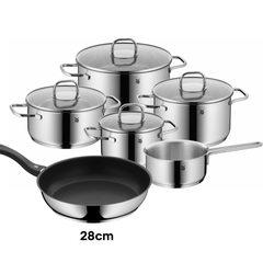 Bộ nồi WMF Inspiration 6 món kèm quánh và chảo chống dính WMF Devil 24/28 cm