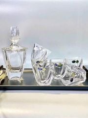 Bộ bình rượu Whisky BOHEMIA Neptune Crystal gồm 1 bình 0,7 lit + 6 cốc dung tich 300ml