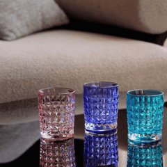 Set 6 cốc Diamond full màu 230ml Crystal Bohemia