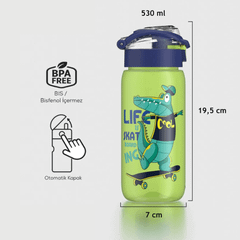 Bình nước trẻ em Tritan cao cấp Renga Saga 530ml - 912174 nhiều màu