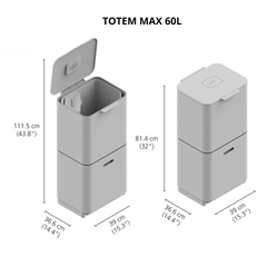 Thùng rác phân loại và khử mùi 3 ngăn Joseph Joseph Totem 40L/60L