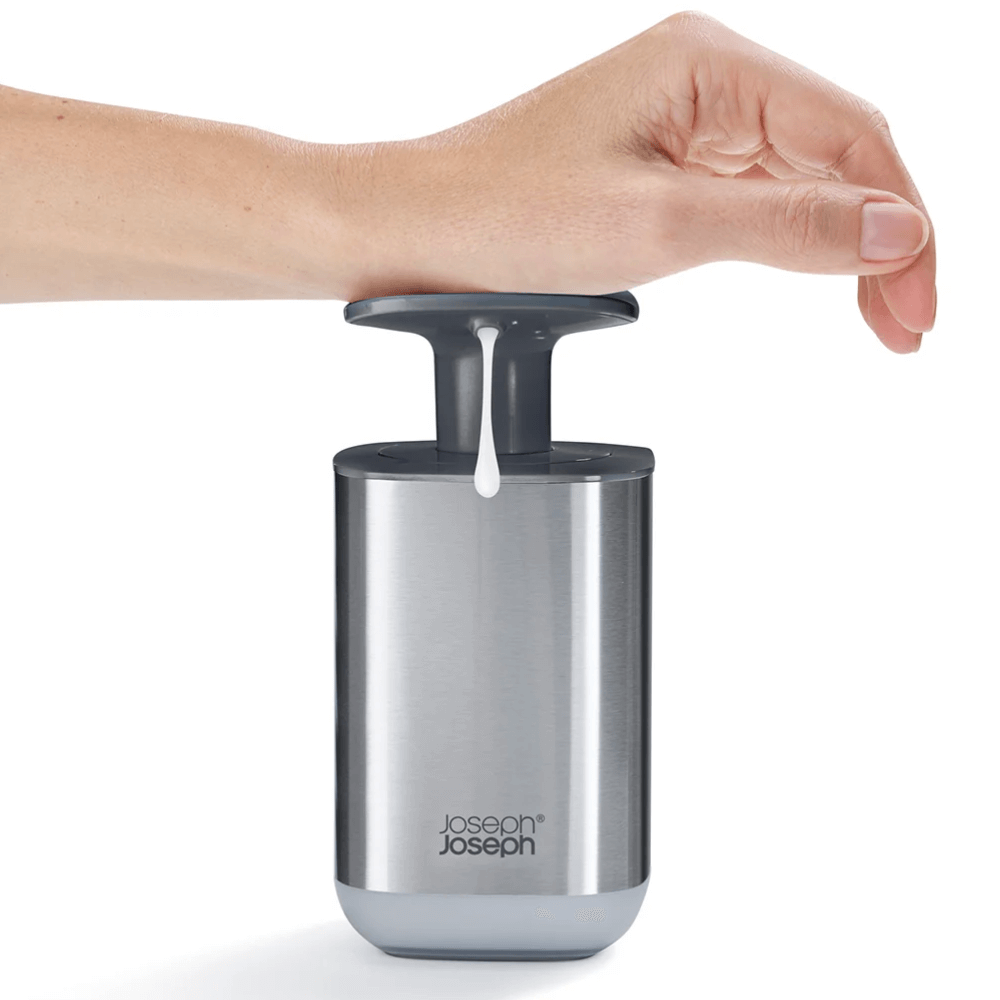 Bình bơm xà phòng Joseph Joseph Presto màu xám/inox