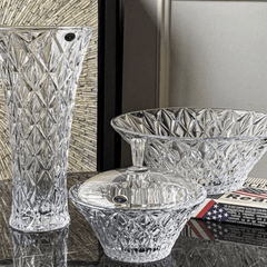 Thố Memphis trắng 19.5cm Crystal Bohemia