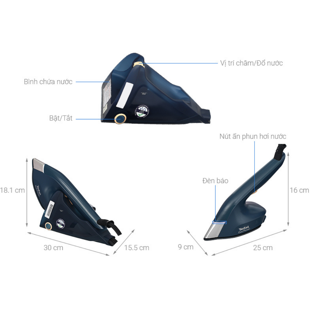 Bàn là hơi nước đa năng Tefal 2in1 Duo Power JF4032E0 1850W