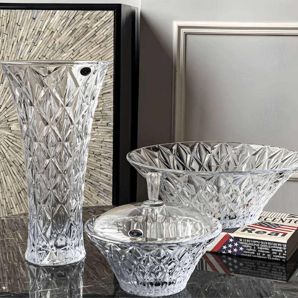 Tô Memphis trắng 30.5cm Crystal Bohemia