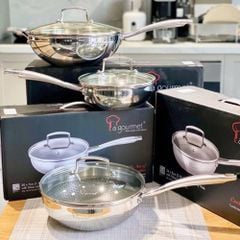 Chảo sâu lòng tổ ong Galactic La gourmet 20/24/28cm có nắp