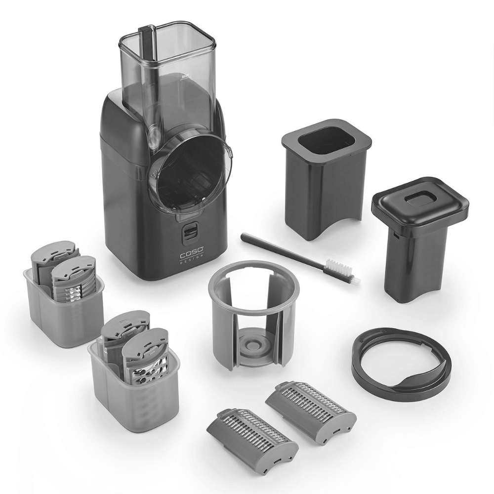 Máy cắt lát, băm nhỏ, bào sợi rau củ CASO 5in1 màu đen