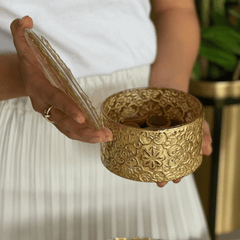 Thố Arabesque Gold Leaf 12cm IVV 7437.1