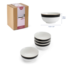 Đồ dùng bàn ăn Mikasa Luxe Deco nhiều món, chất liệu sứ xương