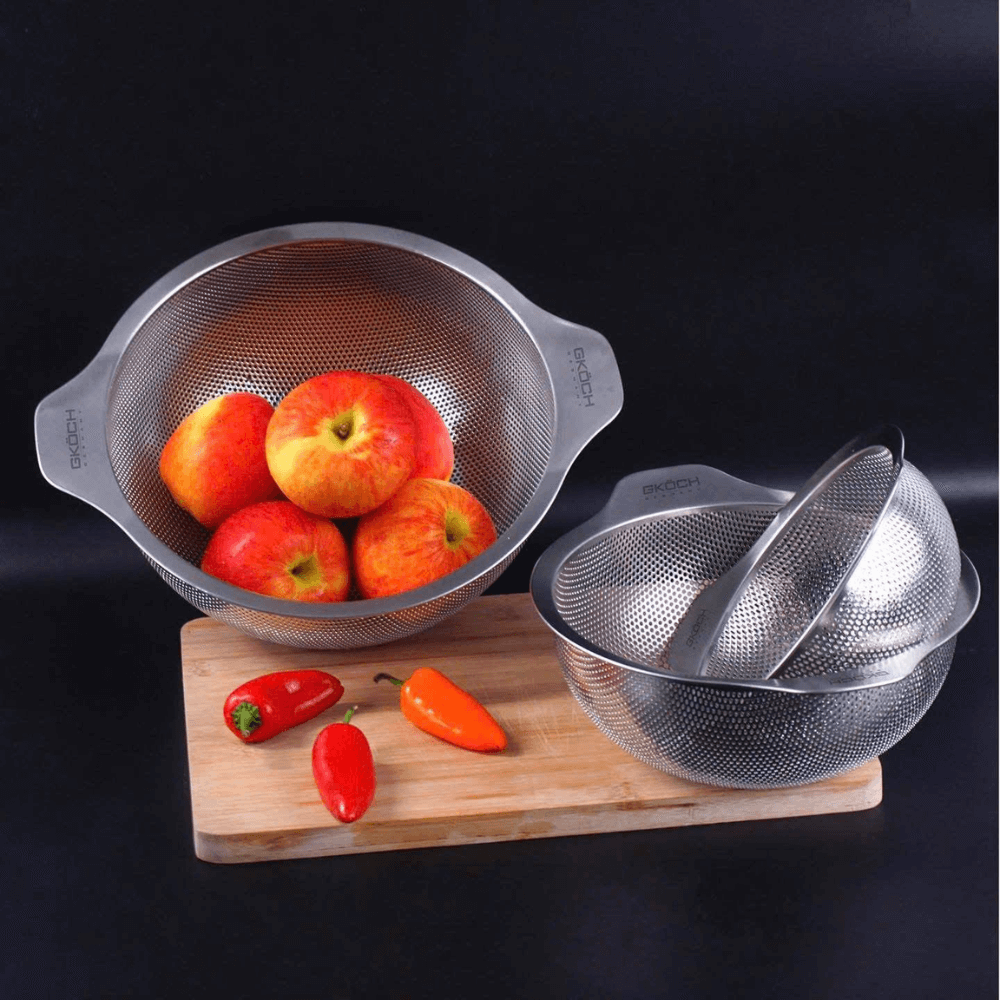 Bộ 3 rổ inox có tay cầm 16-20-24cm GKÖCH MYDH0305