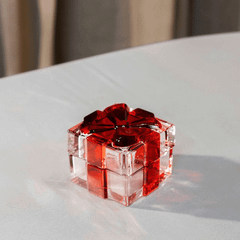 Thố pha lê Doza đỏ Crystal Bohemia