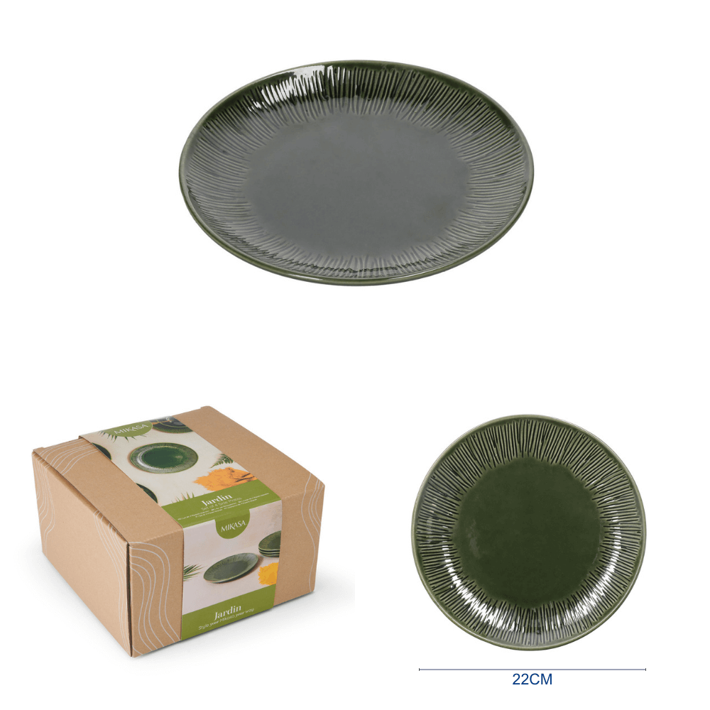 Đồ dùng bàn ăn Mikasa Jardin nhiều món, chất liệu gốm đá