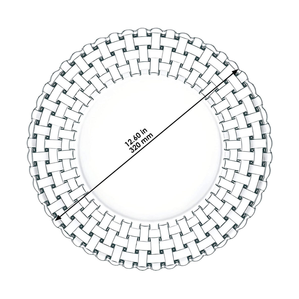 Set đĩa pha lê tròn phẳng Nachtmann Bossa Nova 23/32 cm