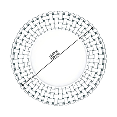 Set đĩa pha lê tròn phẳng Nachtmann Bossa Nova 23/32 cm
