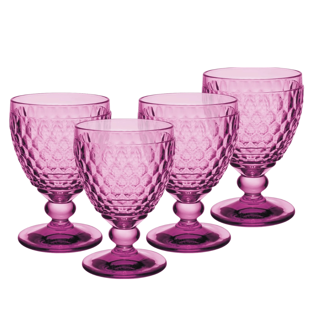 Set 4 ly pha lê VILLEROY BOCH Boston 400ml, nhiều màu