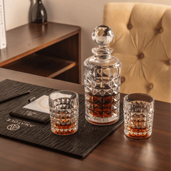 Bộ bình rượu pha lê Bohemia Diamond gồm 1 bình đựng rượu 700ml và 6 cốc 230ml