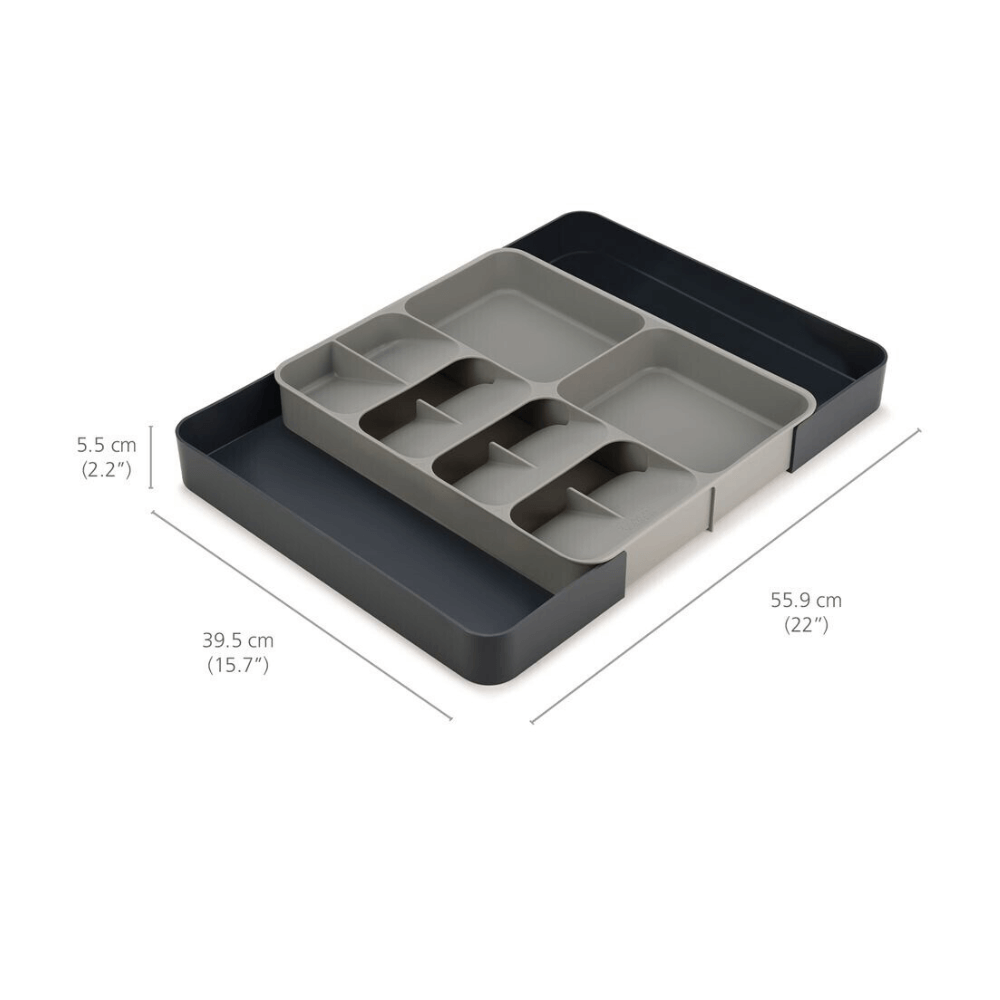 Bộ khay chia ngăn kéo, để dao thìa dĩa Joseph Joseph 85166 DrawerStore Grey