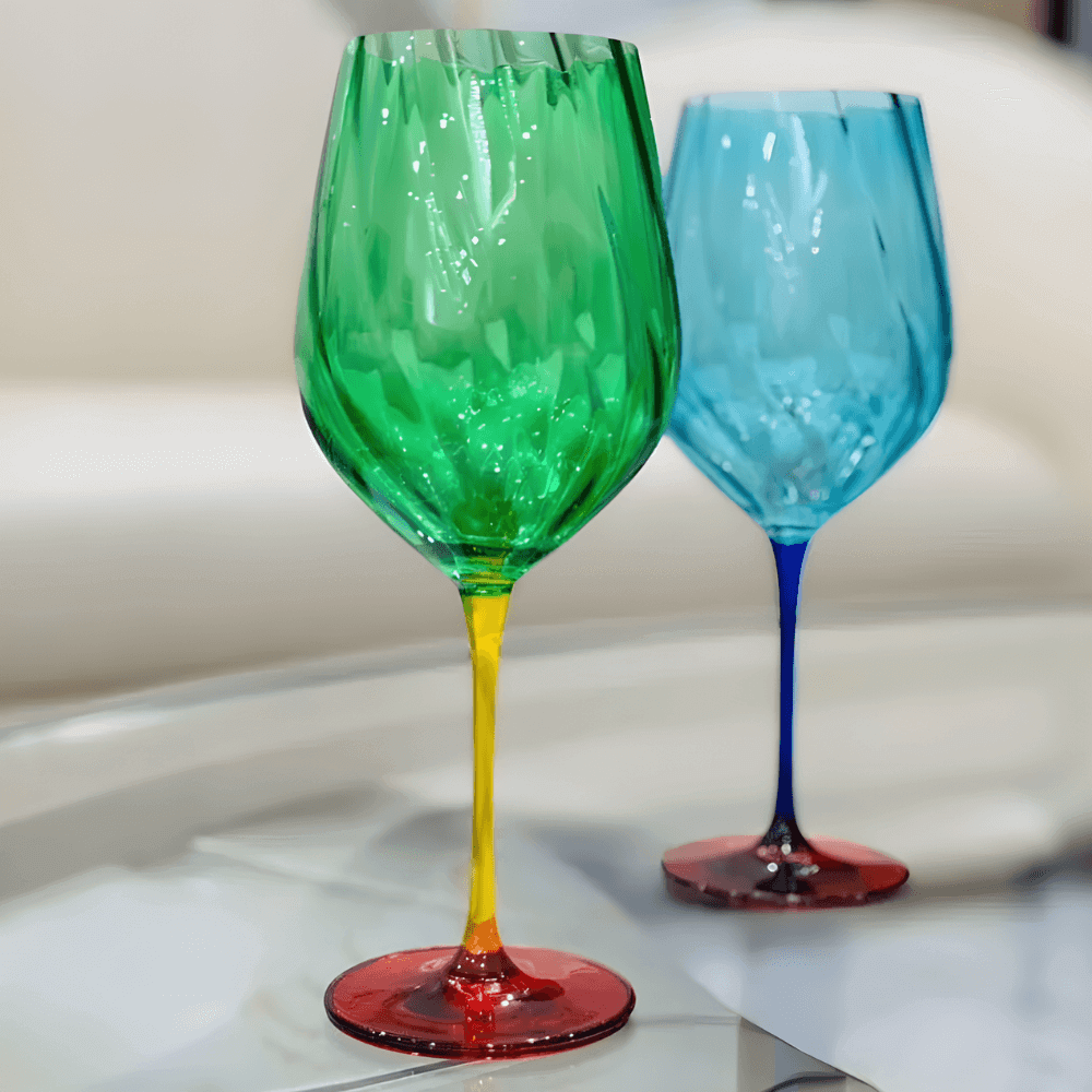 Set 6 ly vang Uria màu 600ml Crystal Bohemia