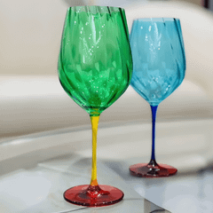 Set 6 ly vang Uria màu 600ml Crystal Bohemia