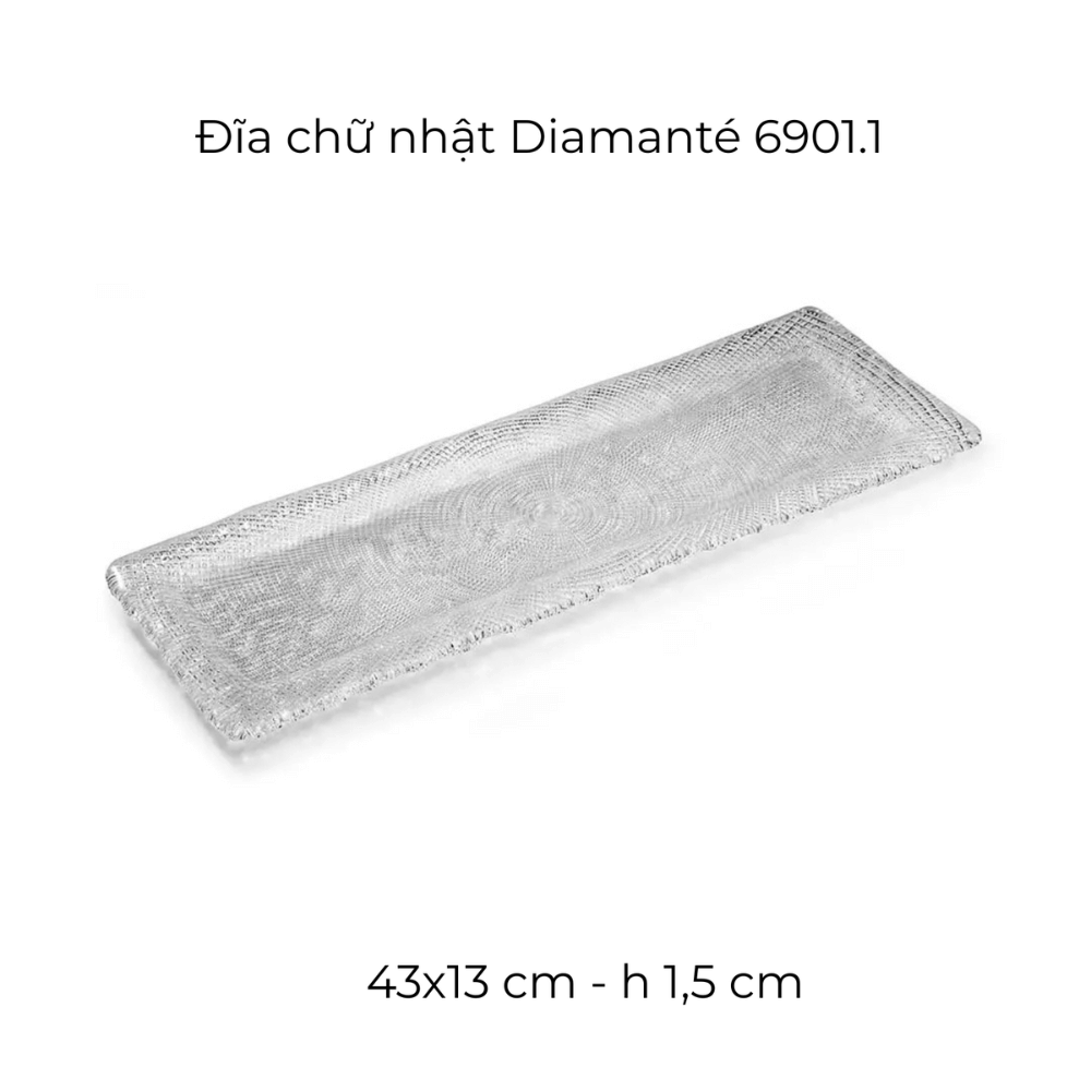 Đĩa chữ nhật IVV Diamante, nhiều kích cỡ