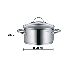 Bộ nồi WMF Provence Plus 5 món kèm quánh và chảo thép WMF 24cm