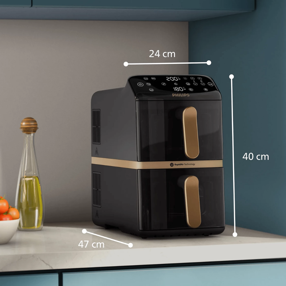 Nồi chiên không dầu Philips NA462/70 2 tầng
