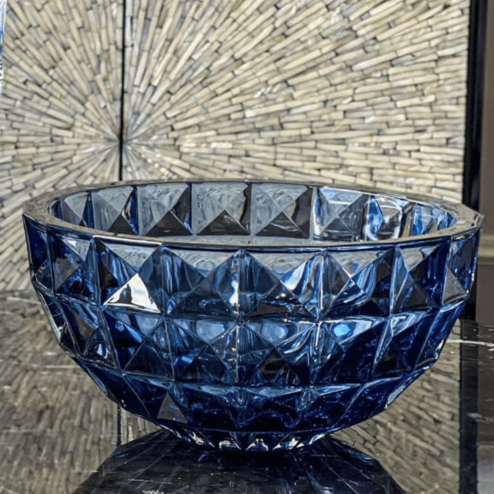 Tô pha lê Crystal Bohemia Diamond 28, 33 cm nhiều màu