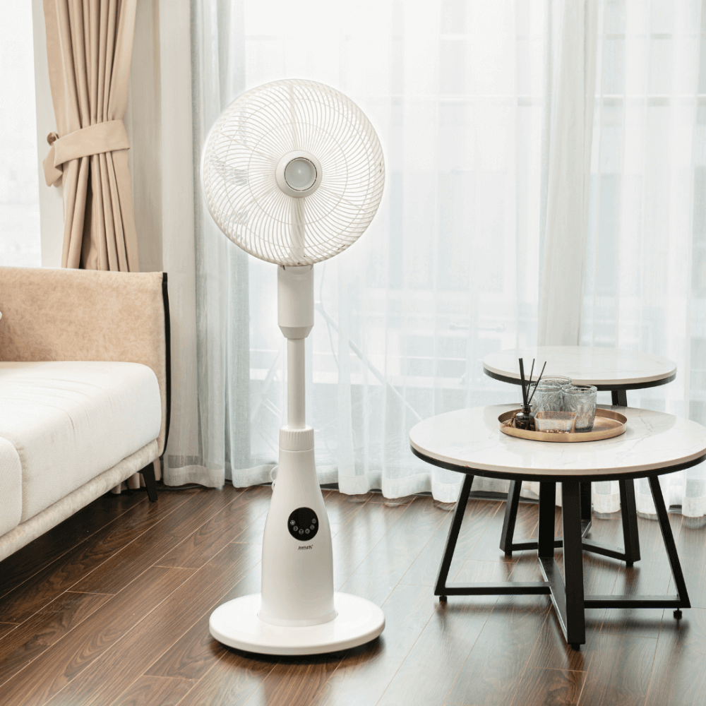 Quạt cây phun sương tạo ẩm cao cấp Joelyns màu trắng