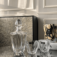 Bộ bình rượu Whisky BOHEMIA Neptune Crystal gồm 1 bình 0,7 lit + 6 cốc dung tich 300ml