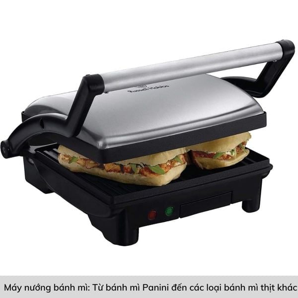 Máy nướng bánh mì Panini/ vỉ nướng 3in1 Russell Hobbs Cook@Home 17888-56