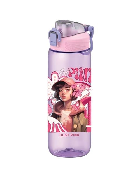 Bình nước trẻ em Tritan cao cấp Renga Wave 630ml - 912167 màu hồng
