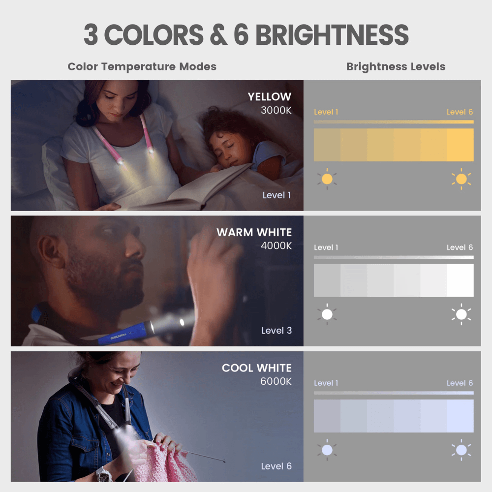 Đèn đọc sách Glocusent nhiều màu