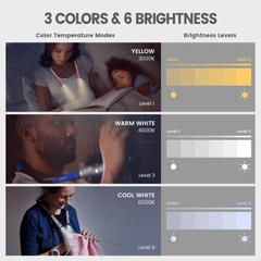 Đèn đọc sách Glocusent nhiều màu