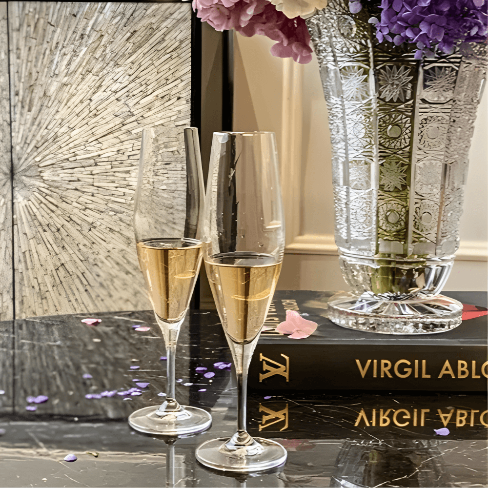 Set 6 ly champagne Gavia 210ml Crystal Bohemia