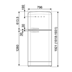Tủ lạnh 2 ngăn SMEG FAB50 524L