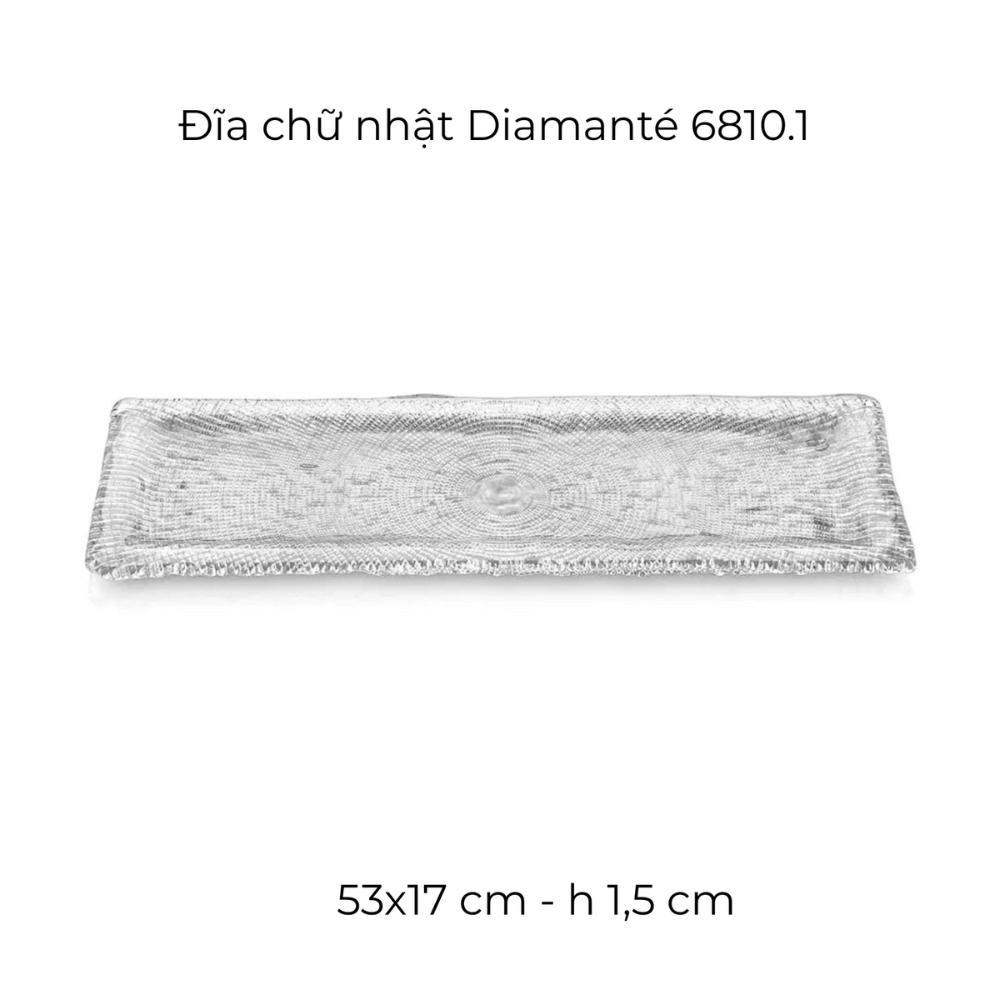 Đĩa chữ nhật IVV Diamante, nhiều kích cỡ