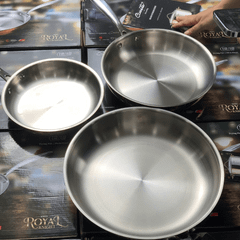 Chảo inox vàng đồng Ciwete 20/24/28 cm