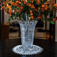 Bình hoa pha lê chân đế Bohemia M57