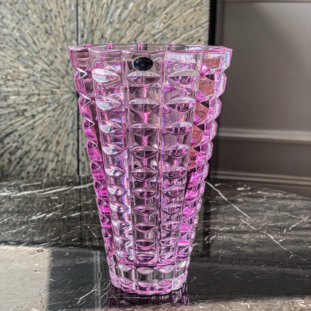 Lọ hoa Millenium 26cm Crystal Bohemia nhiều màu