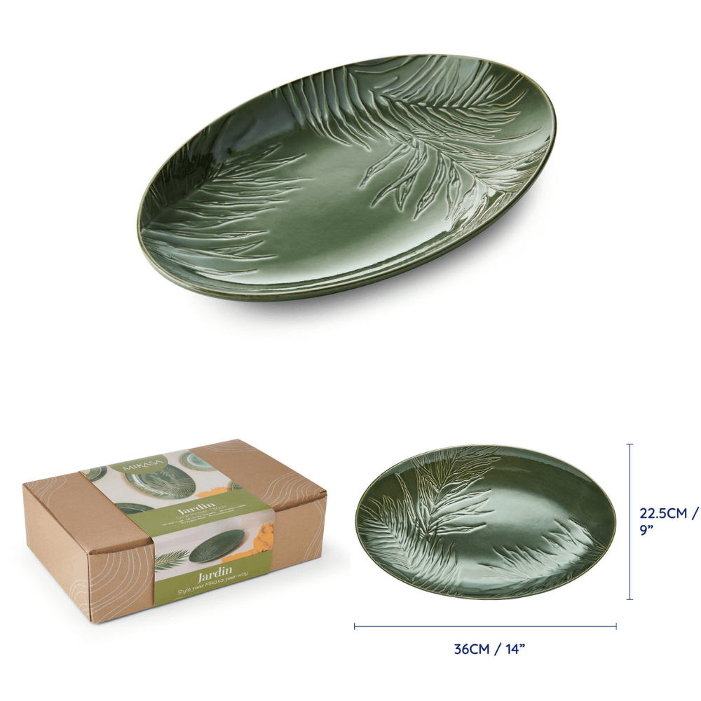 Đồ dùng bàn ăn Mikasa Jardin nhiều món, chất liệu gốm đá