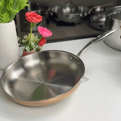 Chảo inox vàng đồng Ciwete 20/24/28 cm