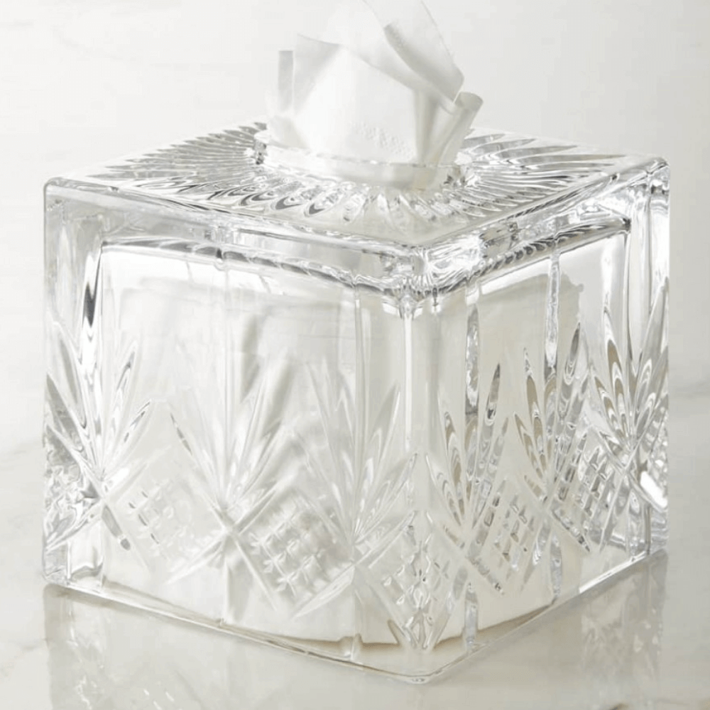 Hộp đựng khăn giấy pha lê Godinger Dublin