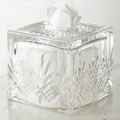 Hộp đựng khăn giấy pha lê Godinger Dublin