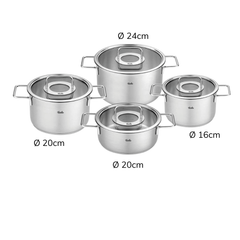 Bộ nồi Fissler Pure Collection 4 món vung kính made in Germany