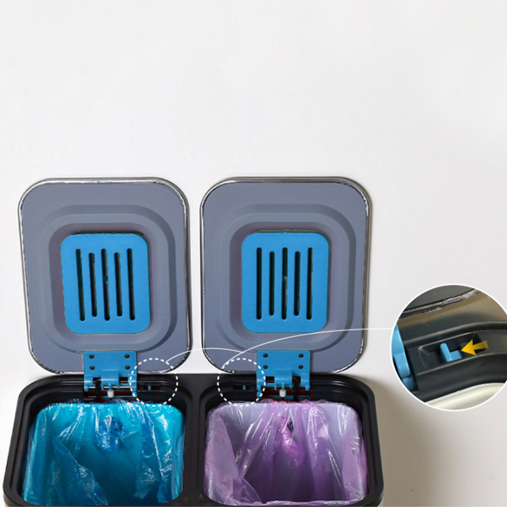 Thùng rác ELPHECO đạp chân đôi dung tích 40L/50L, hai thùng rác rời