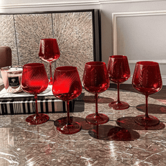 Set 6 ly vang Tyto đỏ 600ml Crystal Bohemia